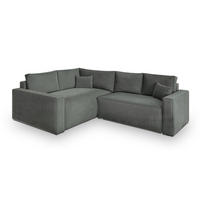 ROHOVÁ SEDAČKA ERONIS šedá - šedá, dřevo/textil (265/194cm) - MASSENO