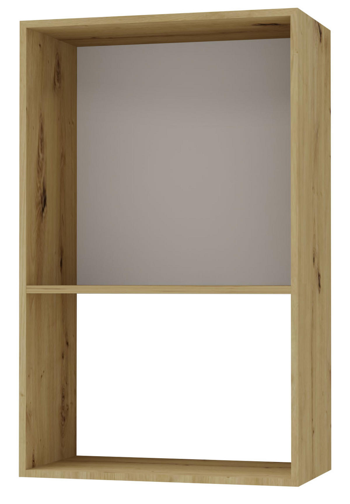 MIKROWELLENUMBAUSCHRANK Brerra W4MK/60 Eiche Artisan / RAL 1019 graubeige Matt 60 /32,5 / 96cm - Graubraun/Eiche Artisan, Holz/Holzwerkstoff (60/96/32.5cm) - Feldmann-Wohnen