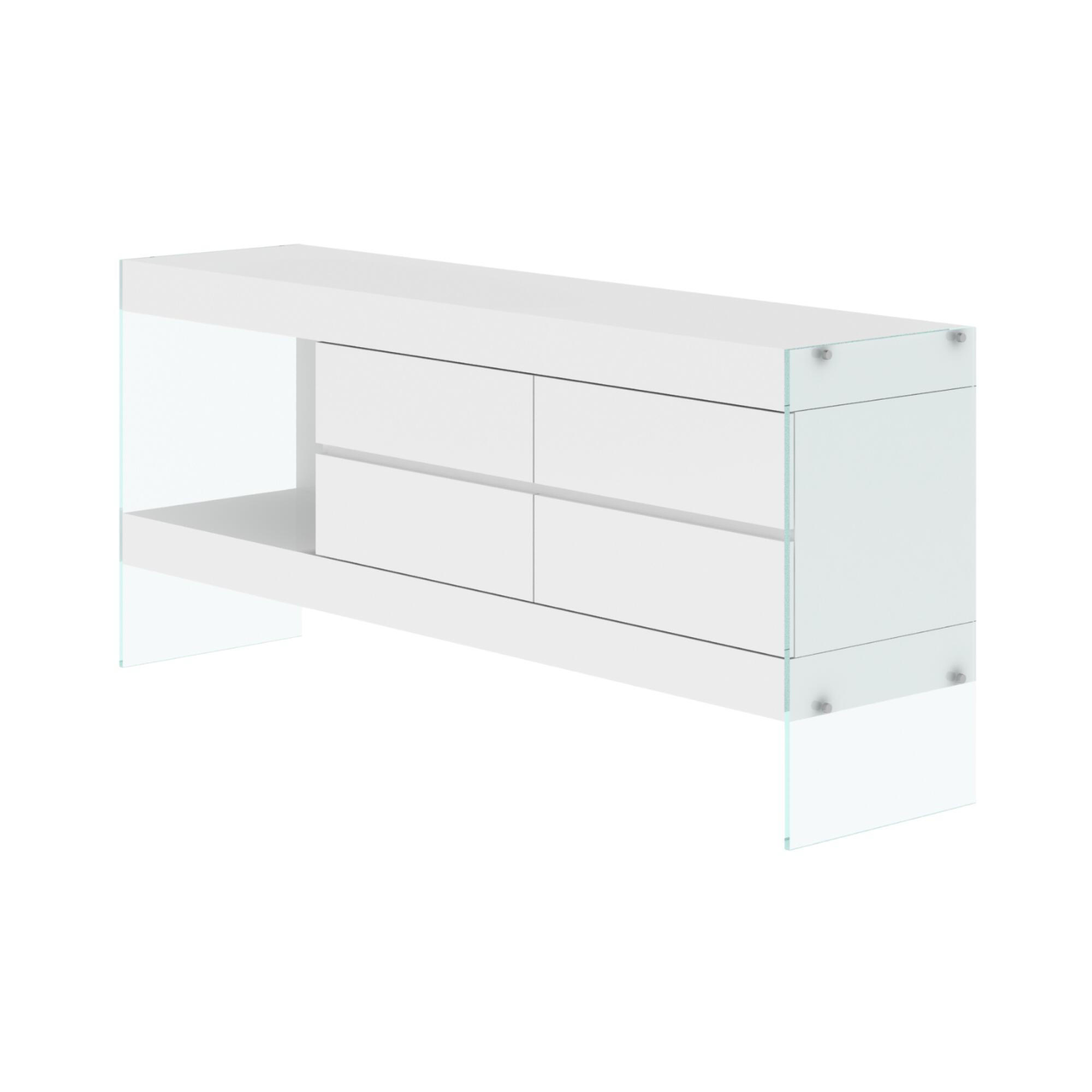 SIDEBOARD SOHO Weiß 184x45x80 cm - Weiß, Holzwerkstoff (184/80/45cm) - FURNLUX