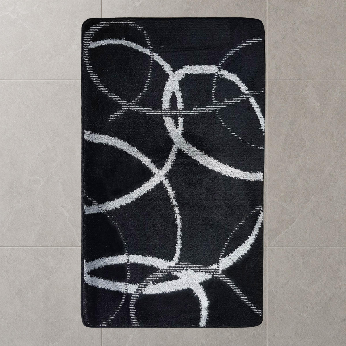 BADEMATTE 80/200cm SCHWARZ - Schwarz, Textil (80/200cm) - ROLFNERS