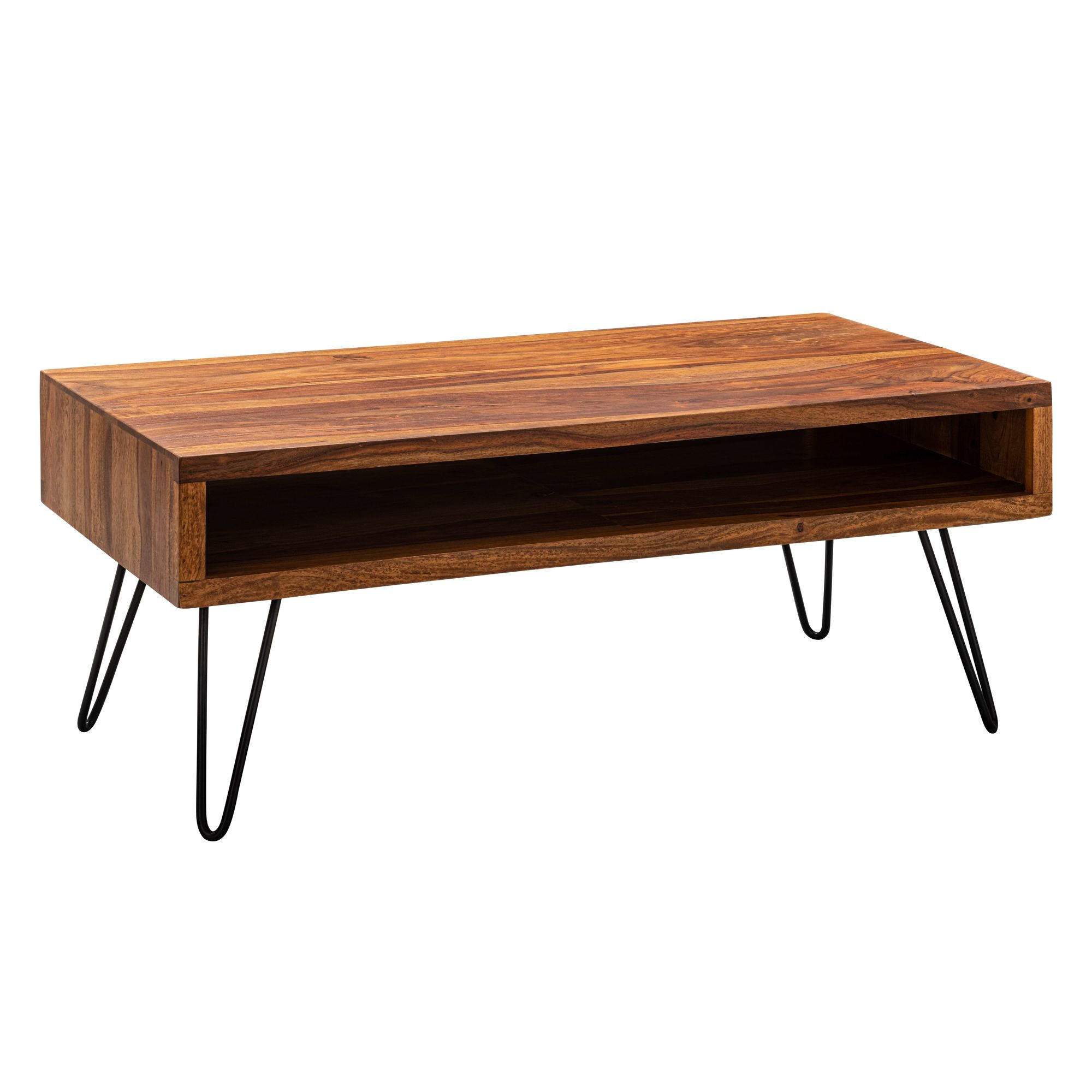 COUCHTISCH eckig KARU Sofatisch - Sheeshamfarben, Holz (100/50/40cm) - tinkaro