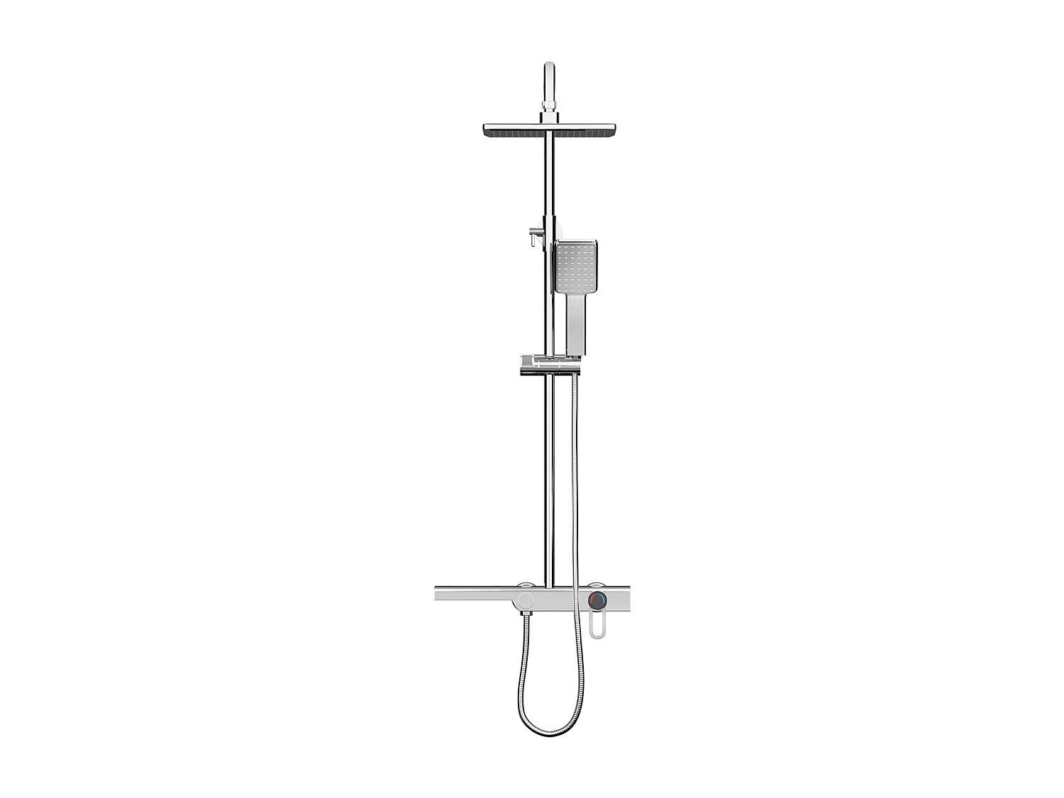 DUSCHSÄULE - 40 cm x 35.5 cm - Metall - Silberfarben JIZEO - Silberfarben, Metall (40/126/35.5cm) - Vente-Unique