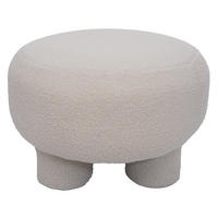 HOCKER Cremeweiß - Creme, Textil (55/40/55cm) - MCW