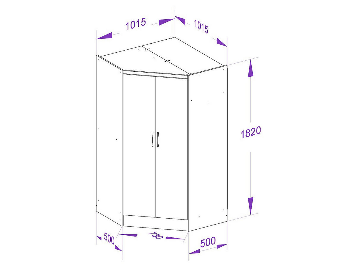 KLEIDERSCHRANK - 263.5 cm x 101.5 cm - Holz, Platte - Naturfarben Hell - FEOVA - Naturfarben, Holz (263.5/182/101.5cm) - Vente-Unique