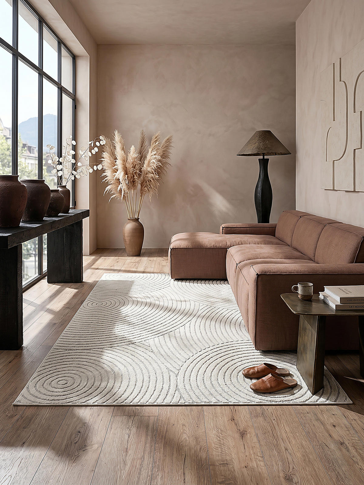 TEPPICH Outdoor Geometrisch MEZEN Polypropylen Creme 120 x 160 cm - Beige, Textil (120/160cm) - KADIMA DESIGN