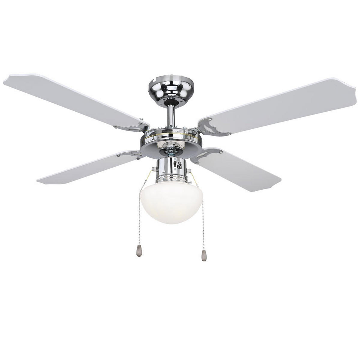 DECKENLEUCHTE CHAMPION Metall Schwarz - Schwarz, Glas (106.6/106.6/41.5cm) - Globo Lighting