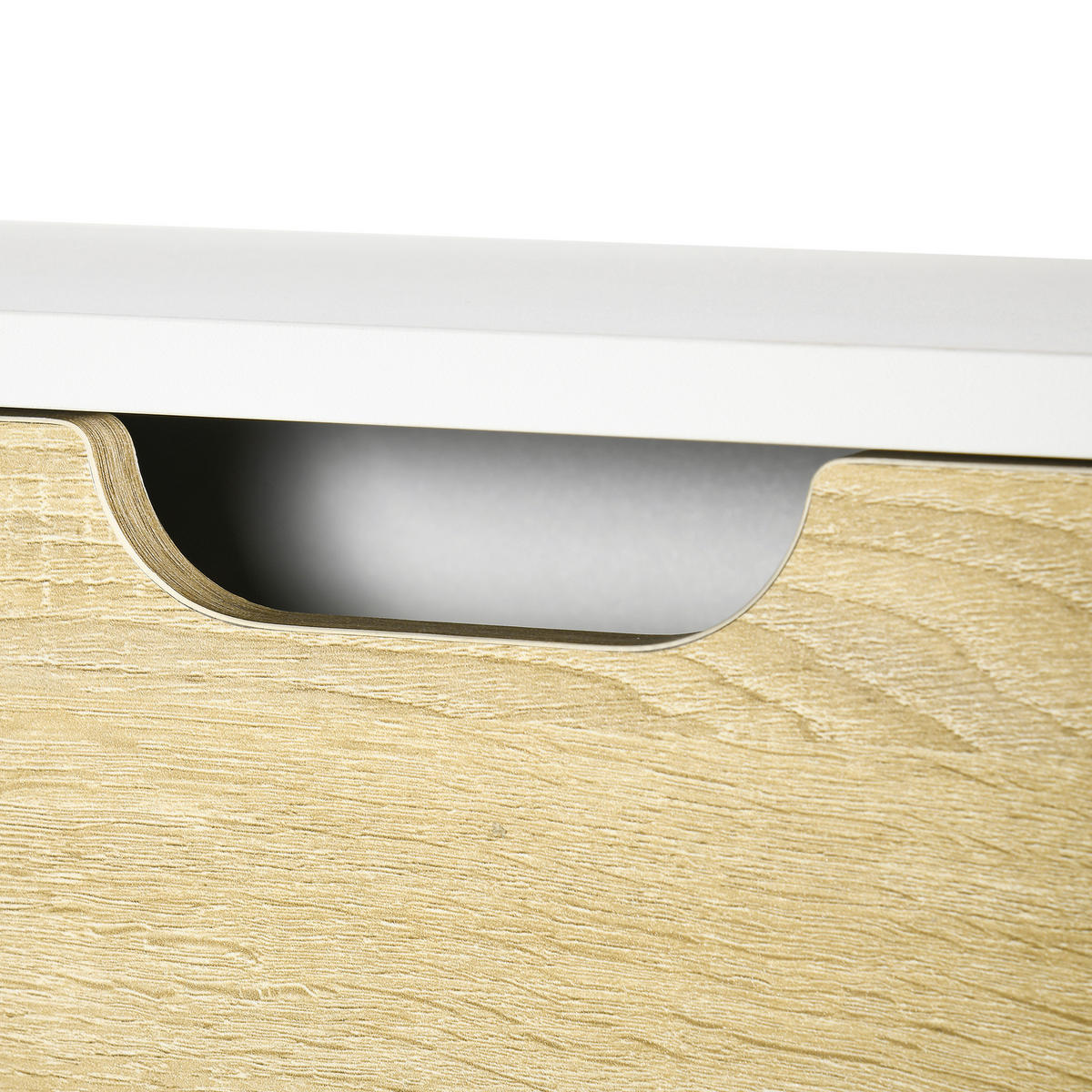 SCHREIBTISCH DE-14906 klappbar mit Schrank & Regal Naturholz - Naturfarben, Holzwerkstoff (100/18/74cm) - ComfortXL