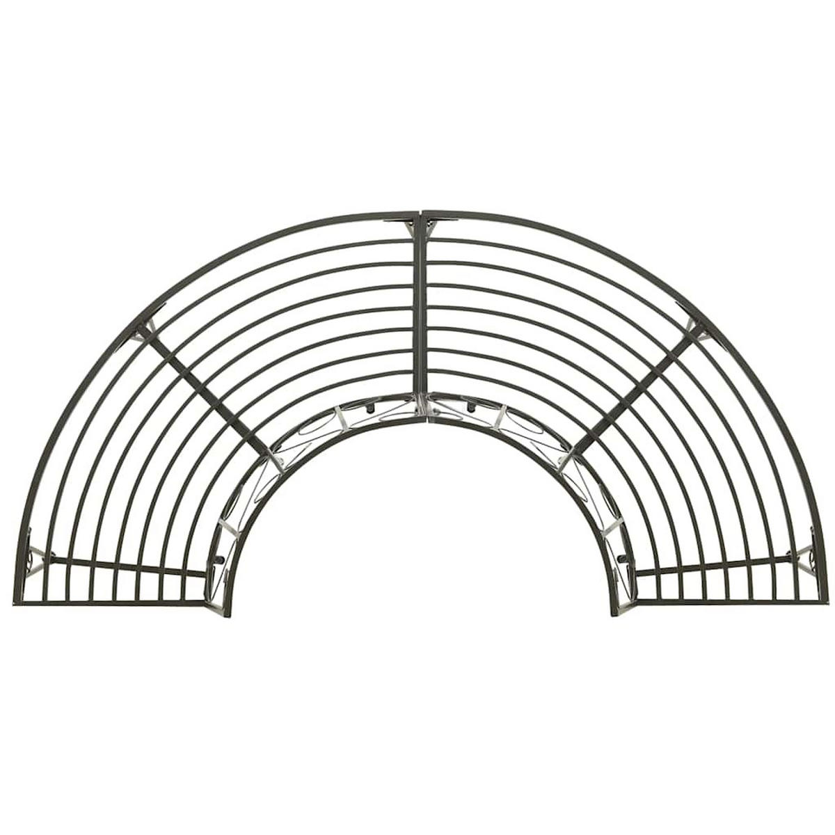 BAUMBÄNKE 1-Sitzanzahl Ø 160/89 Cm Stahl - Grau, Metall (160/89/80cm) - vidaXL
