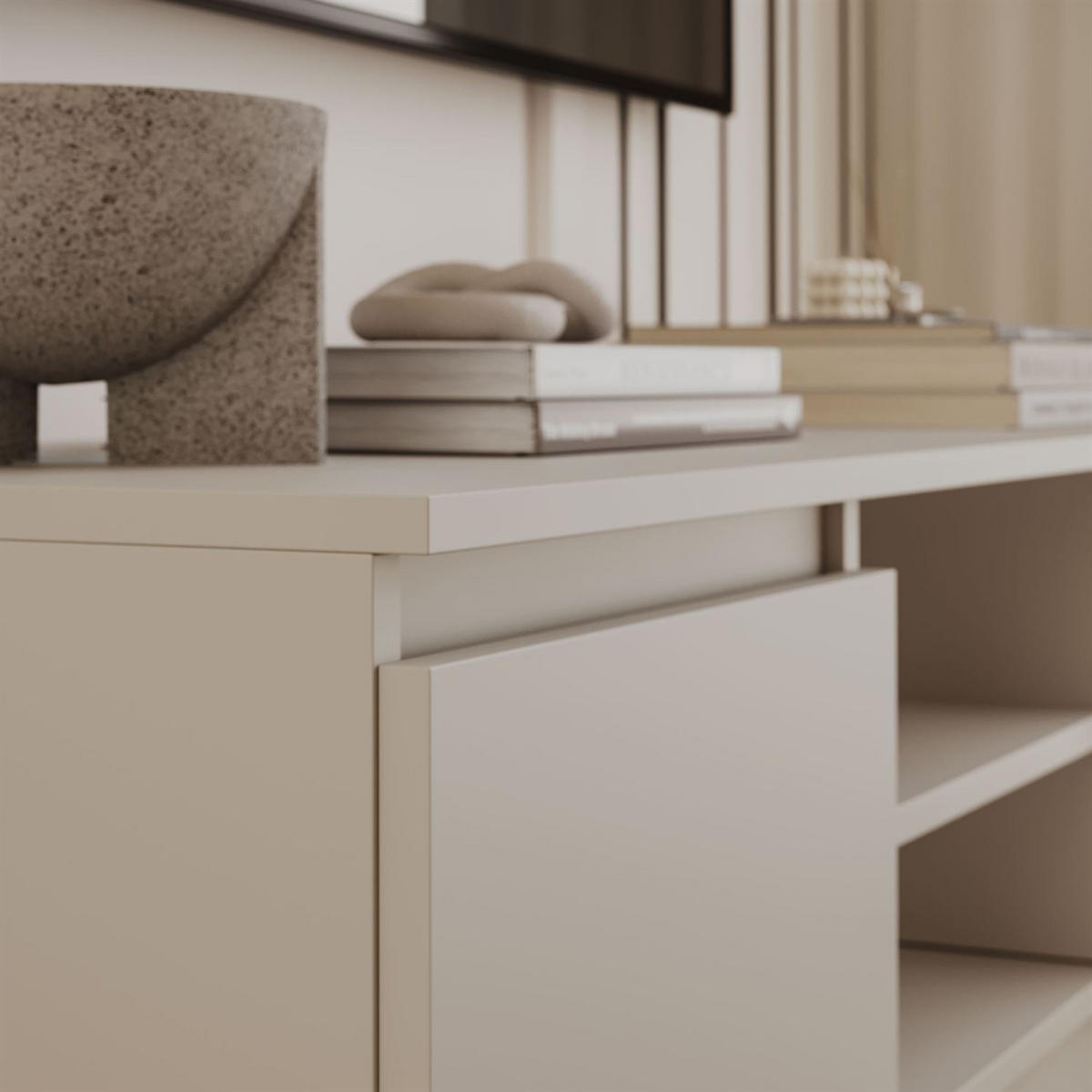 LOWBOARD HANA 120 cm Kaschmir - Kaschmir, Holzwerkstoff (120/36/40cm) - Lookway