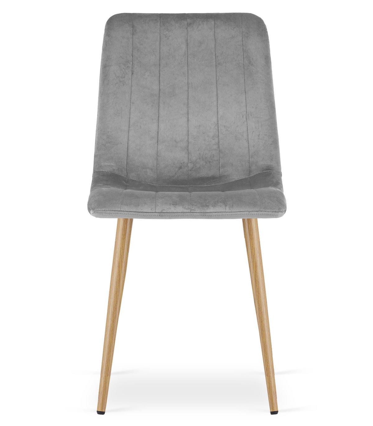 ESSZIMMERSTUHL 2-er Set JEWA hellgrauer Sitz, Beine in Holzfarbe - Eichefarben/Hellgrau, Textil (43/90/51cm) - Valora