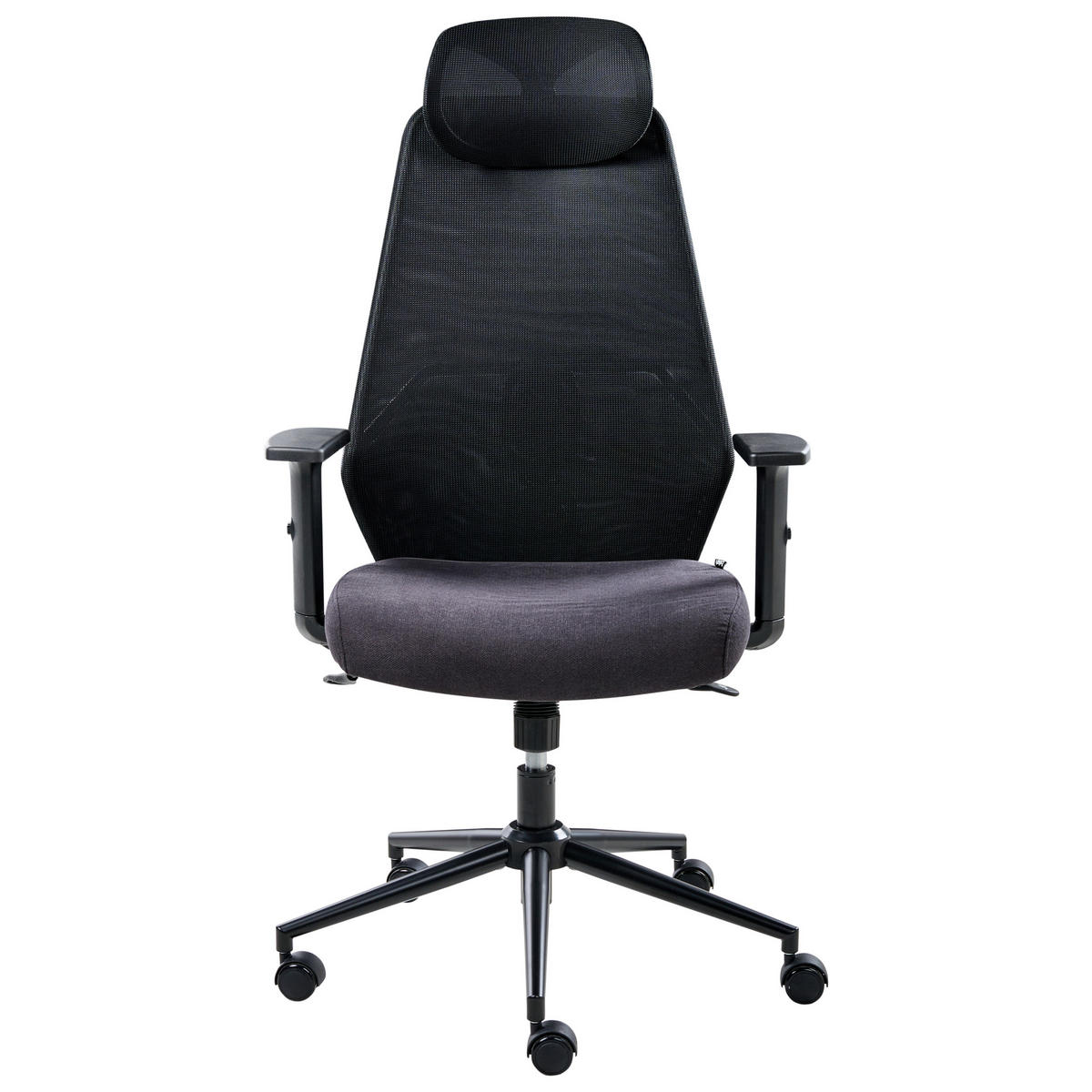 BÜROSTUHL Schwarz Oryn - Schwarz, Textil (71/111/65cm) - Beliani