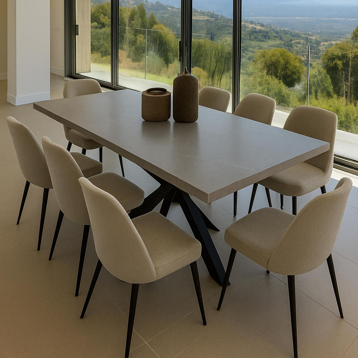 ESSZIMMERTISCH eckig Grau - Grau, Holzwerkstoff (90/180/76cm) - MCW