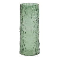 VASE Texturios - Dunkelgrün, Glas (29cm) - home&you