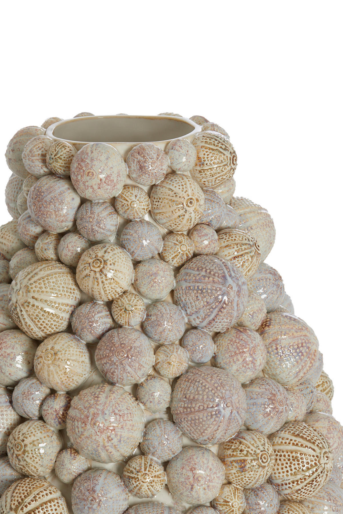 VASE Seeigel Weiß Ø40/49 cm - Weiß, Keramik (49cm) - Light & Living