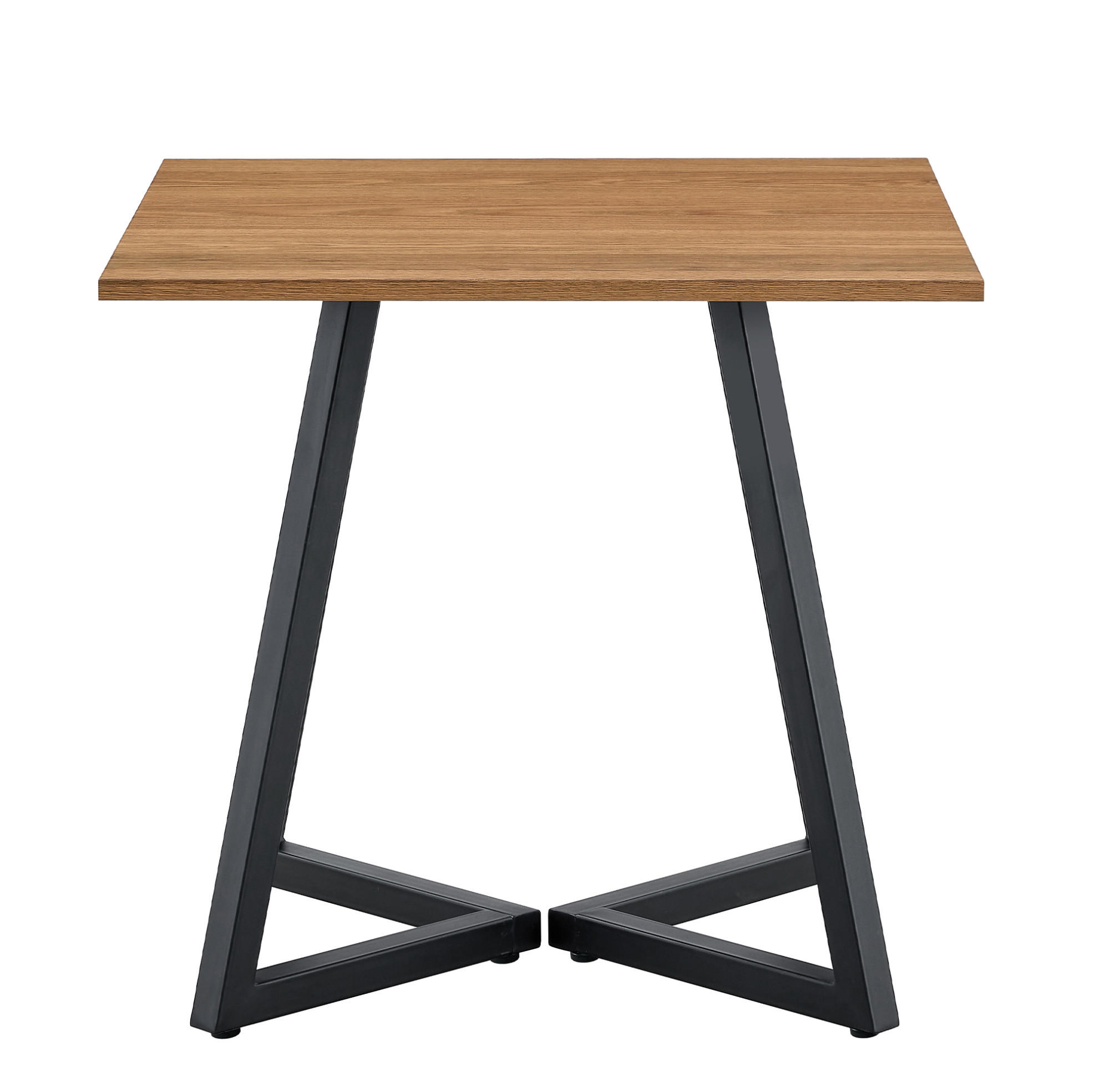 ESSTISCH 80/80/75 cm schwarz braun aus Holz Metall für bis zu 4 Personen - Schwarz, Holzwerkstoff (80/80/75cm) - OKWISH