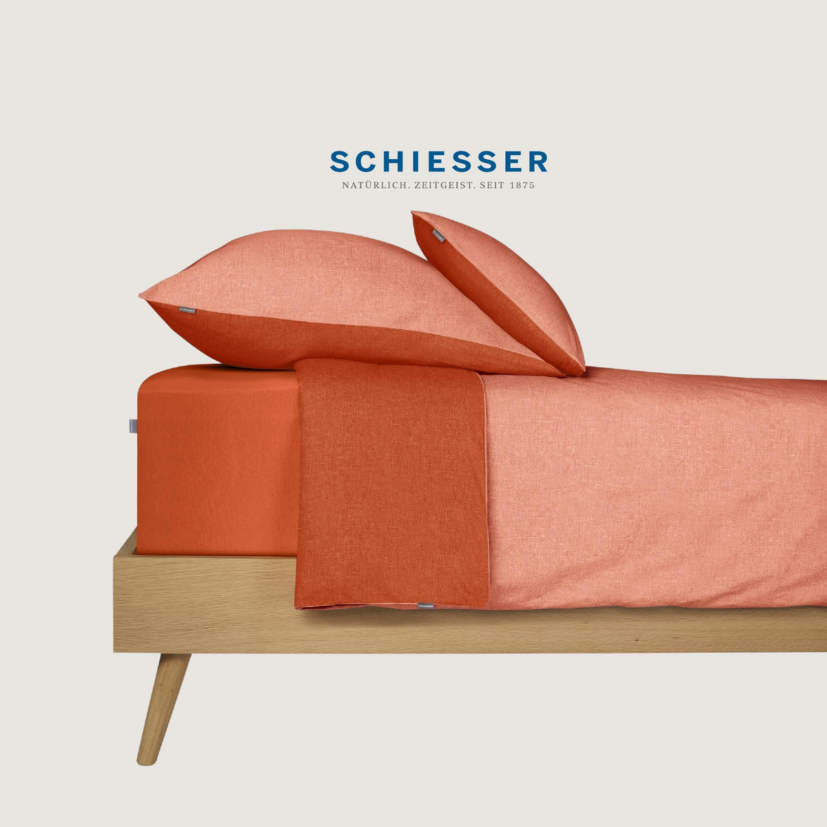 KISSENHÜLLENSET Doubleface - Renforcé - 2-teilig - 40 x 80 cm - Terrakotta - Terracotta, Textil (40/80cm) - SCHIESSER