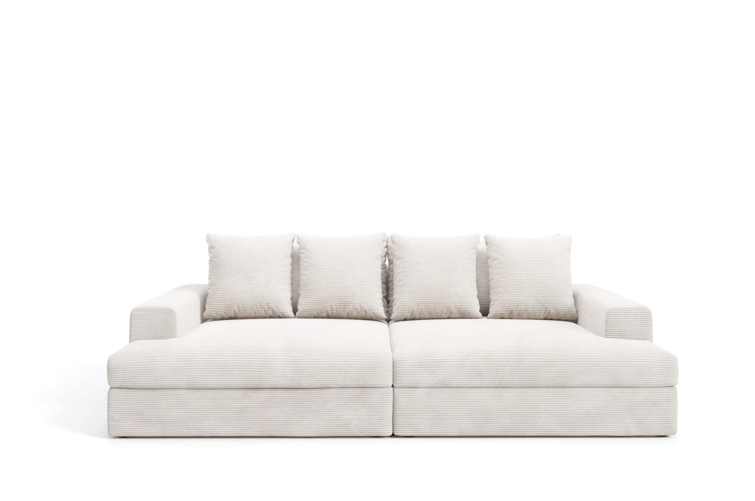 SOFA 4-Sitzer Cord beige - Beige, Textil (167/42/272cm) - Furnisell