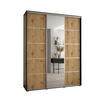 SCHWEBETÜRENSCHRANK 235,2/200/45 3-türig - Silberfarben/Schwarz, Holz/Metall (200/235/45cm) - Abiks Möbel