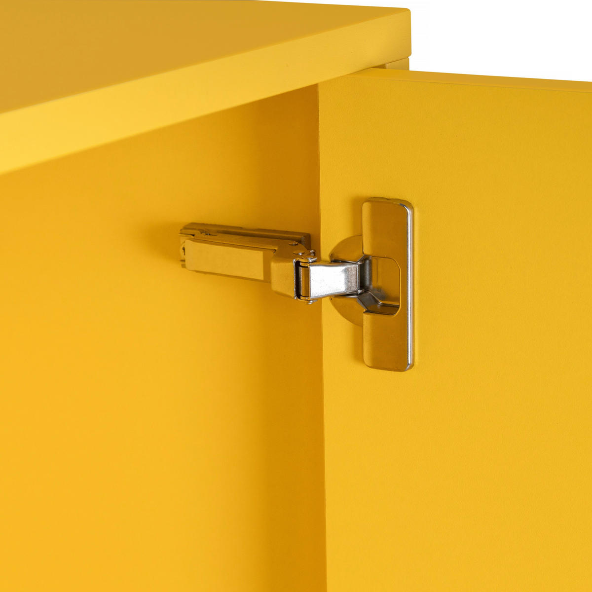 HIGHBOARD 2 Türen aus MDF in Hellgelb LENNON - Gelb, Holzwerkstoff (75/164/30cm) - RNT By Really Nice Things