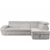 SCHLAFECKSOFA RATLO rechts 4/5-Sitzer mit Bettkasten, Braun - Silberfarben/Braun, Textil (270/190cm) - KONSIMO®