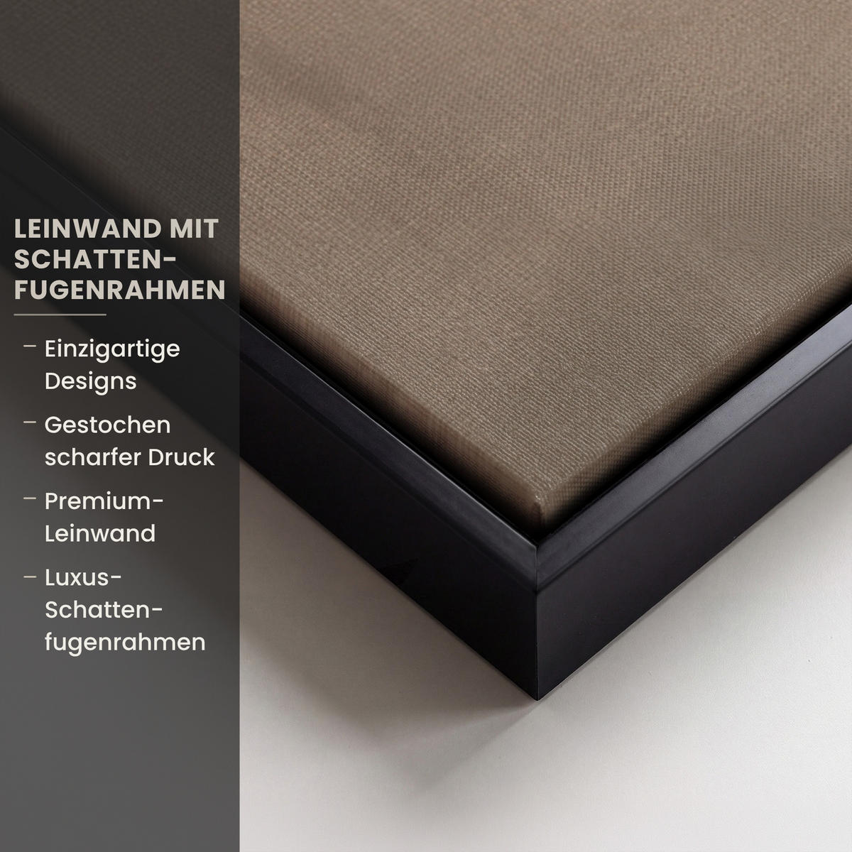 LEINWAND Bilder mit Rahmen - Farbe - Braun - Japandi - 100x70 - Kupferfarben, Textil (100/70cm) - MuchoWow