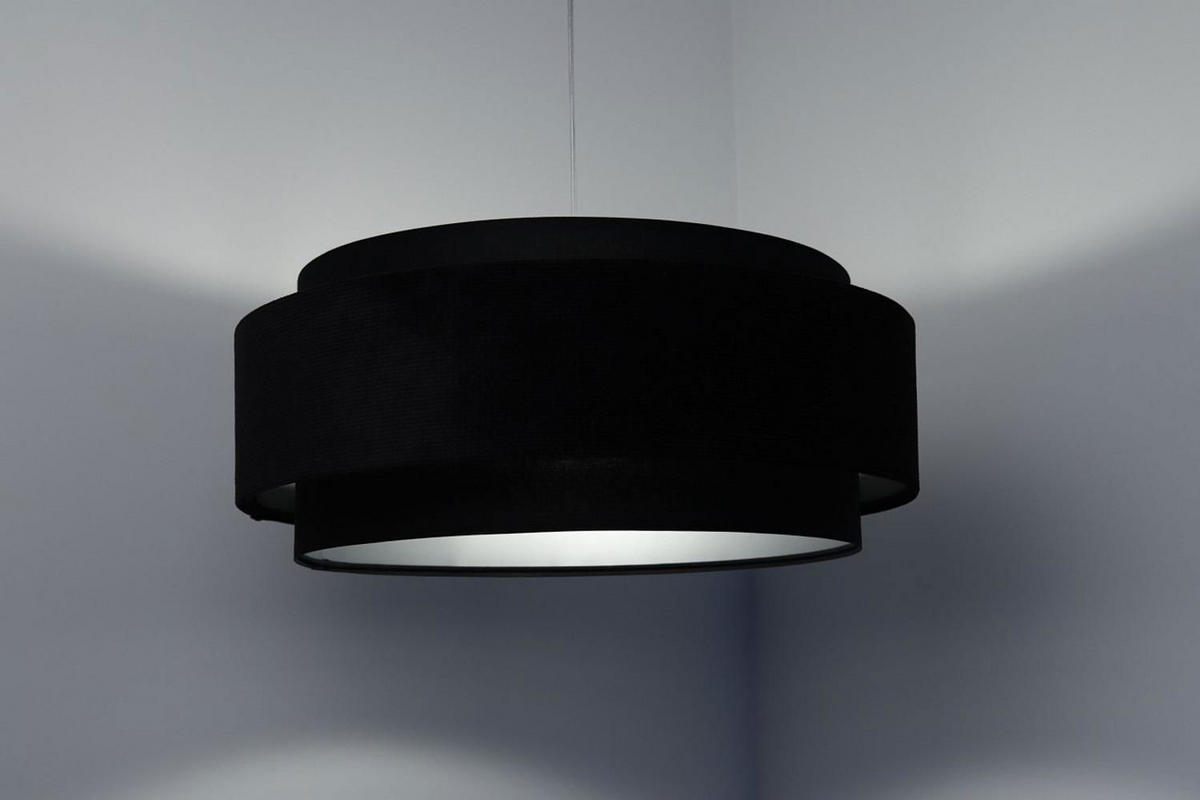 HÄNGELEUCHTE Schwarz 60/25 cm - Schwarz, Kunststoff (60/1/25cm) - ONZENO