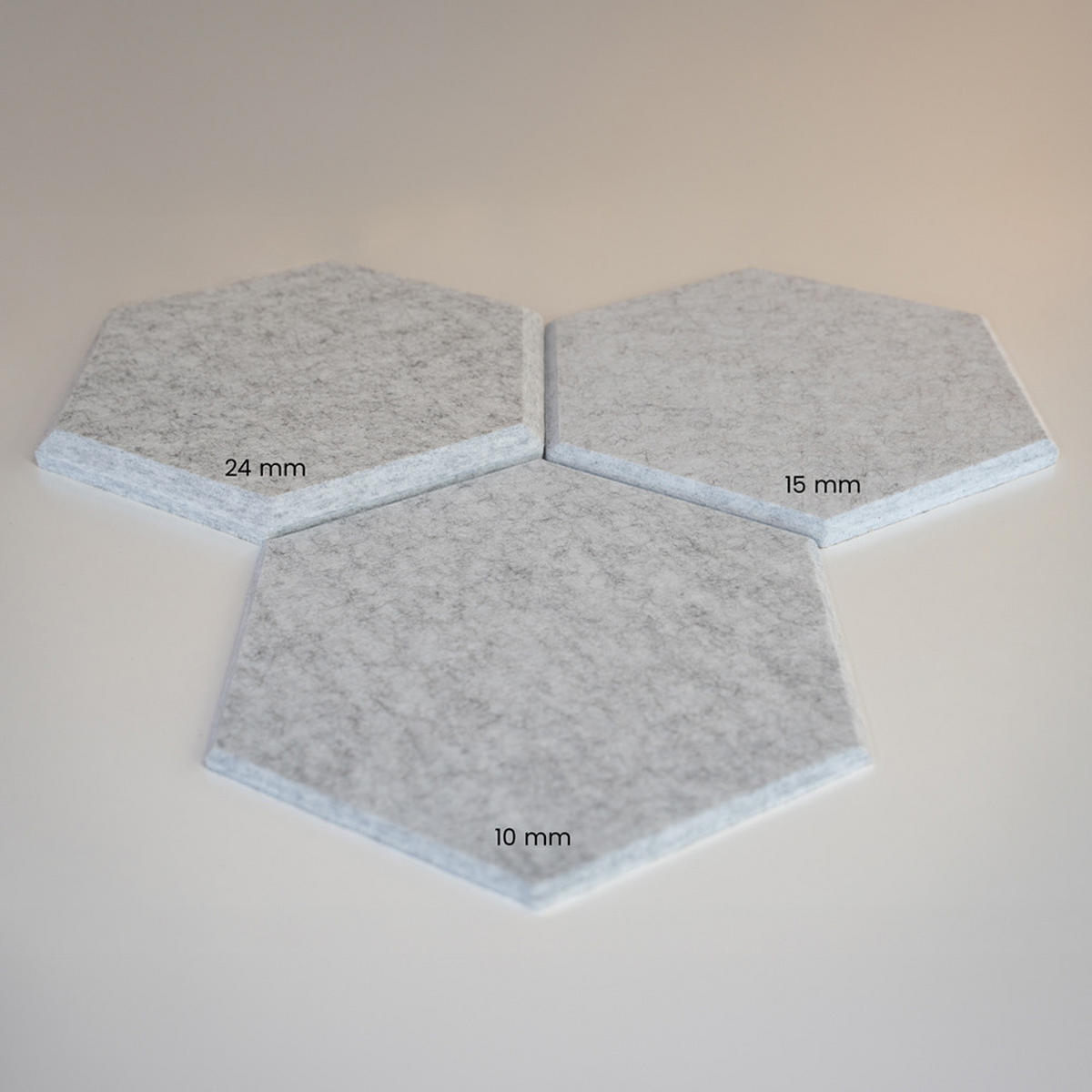 AKUSTIKPLATTEN HEXAGON SILENT - Hellgrau, 10 - Hellgrau, Kunststoff (35/30.3/1cm) - Home Deluxe
