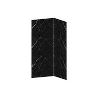 WANDPANEELE für Dusche - 120 cm x 90 cm - plastik - schwarz Eneko - Schwarz, Kunststoff/Metall (120/210/90cm) - Vente-Unique