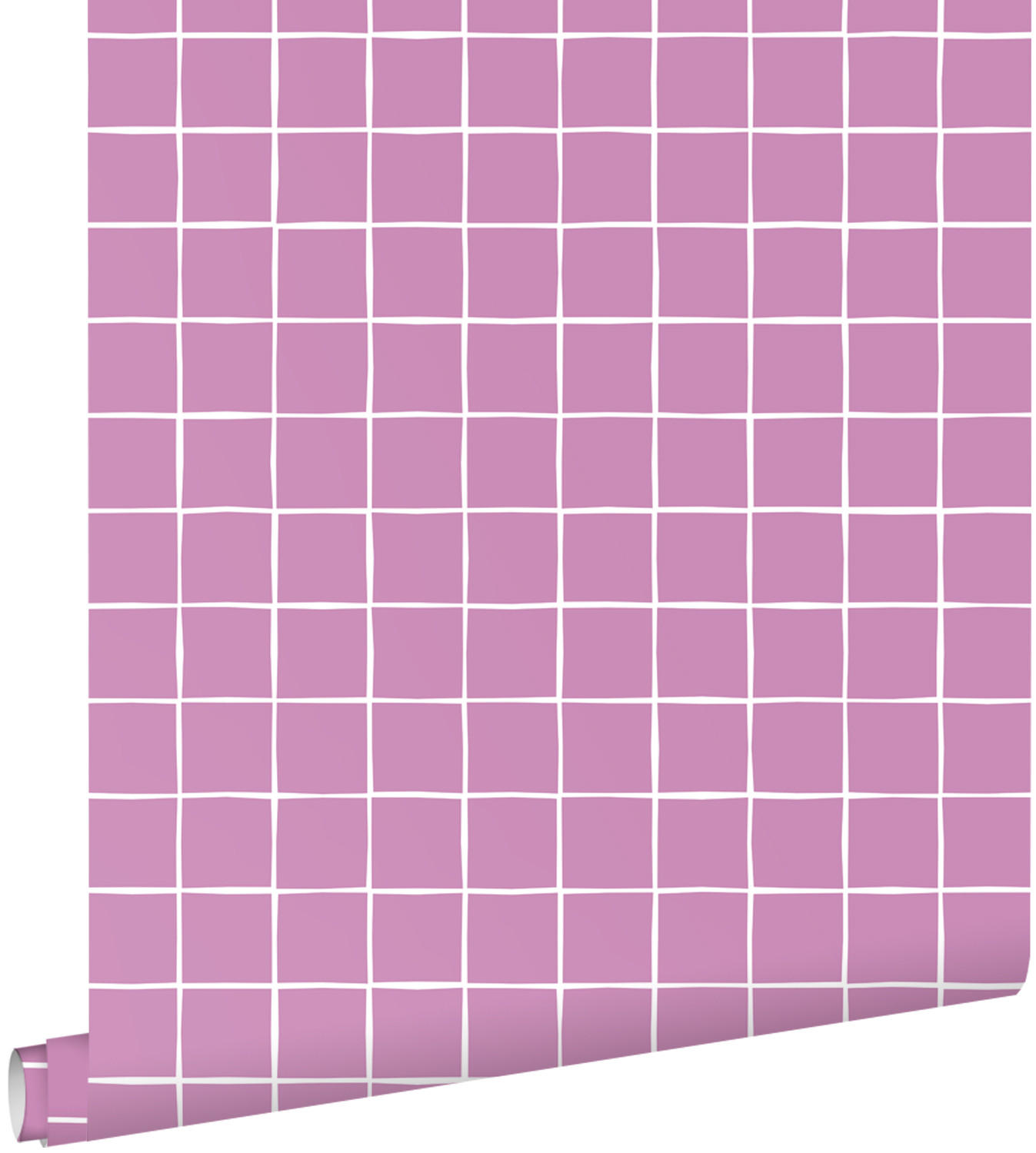 TAPETE Karomuster 50 x 900 cm - Lila, Papier (50/900cm) - ESTAhome