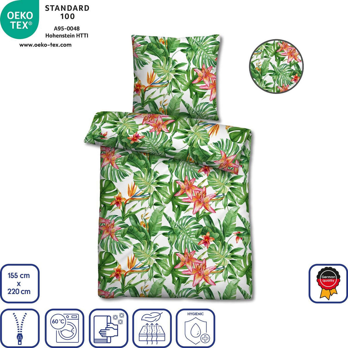BETTWÄSCHE 155x220 cm - Weiß, Textil (155/220cm)