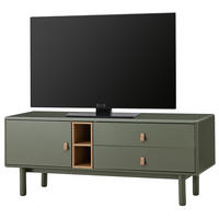TV-LOWBOARD - 140 cm - Braun/Olivgrün, Holz/Holzwerkstoff (140/55/40cm) - home24