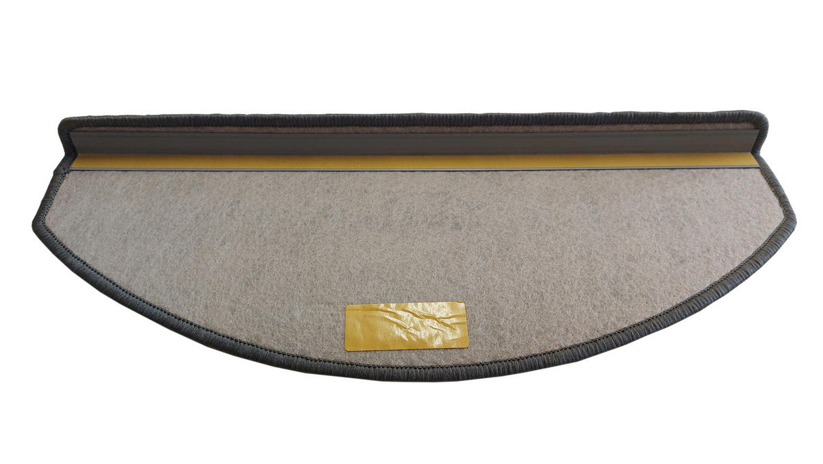 STUFENMATTE Set. 15 Stück "Florenz" Sisal Optik Flachgewebe Grau 24 x 65 cm - Grau, Textil (24/65/4cm) - oKu-Tex