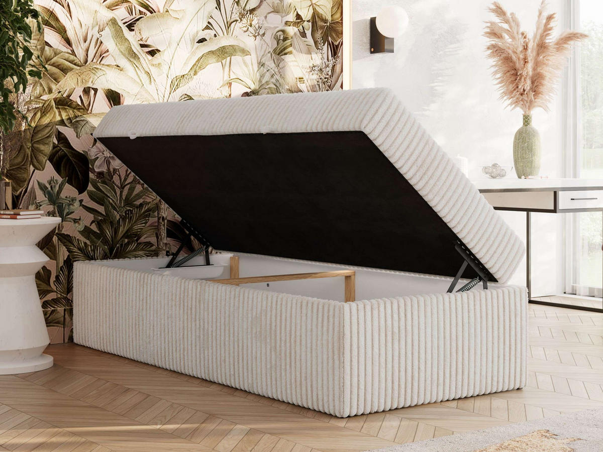 BOXBETT ZERO 90/200 - Beige Cord - H4 - Topper T25 - Beige, Textil (90/200cm) - MKS