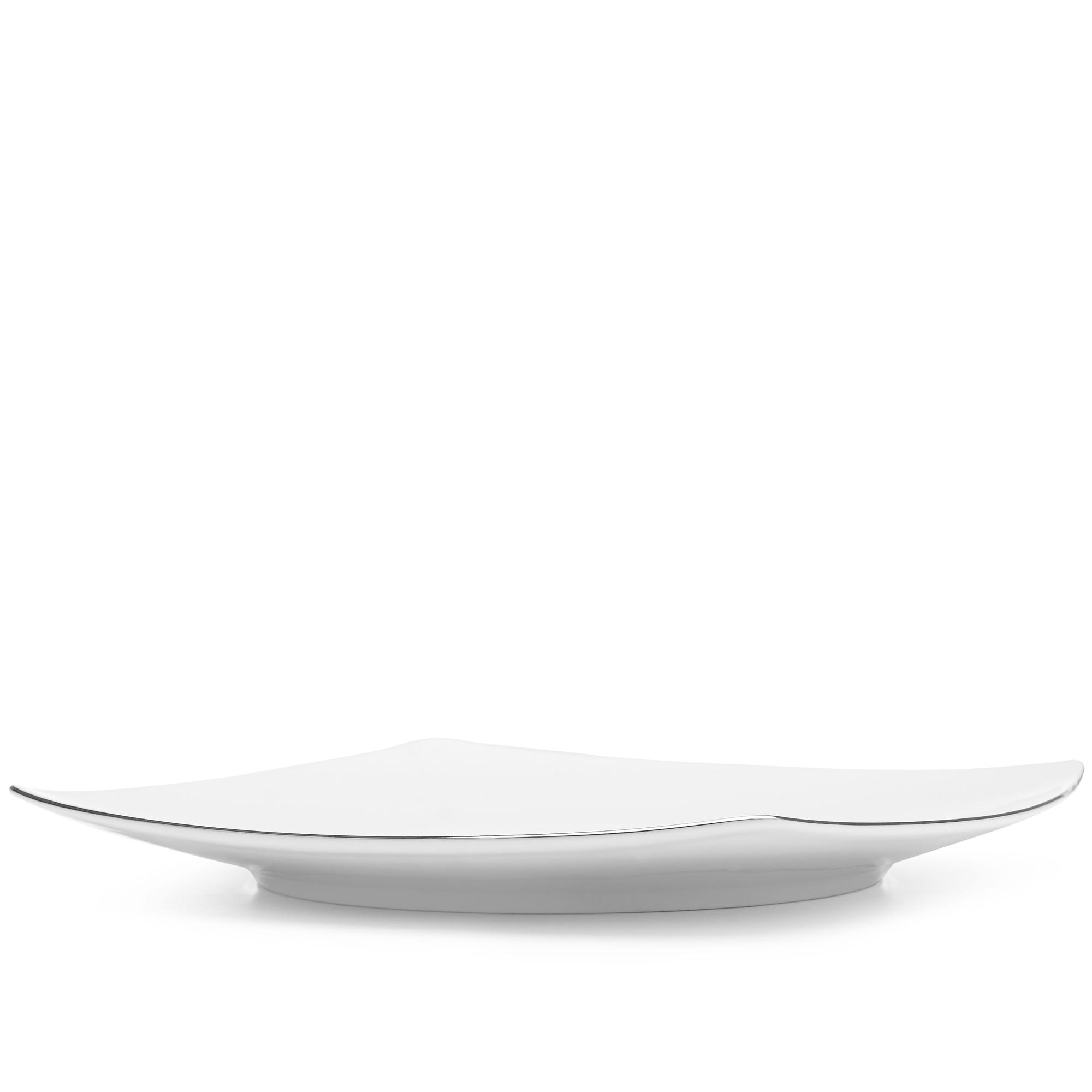 SPEISETELLER CARLINA 6-tlg - Silberfarben/Weiß, Keramik (25.5cm) - KONSIMO®