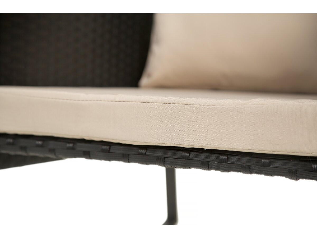 LOUNGEGARNITUR Garden 2-Sitzer Schwarz - Schwarz, Metall - Habitat Garten