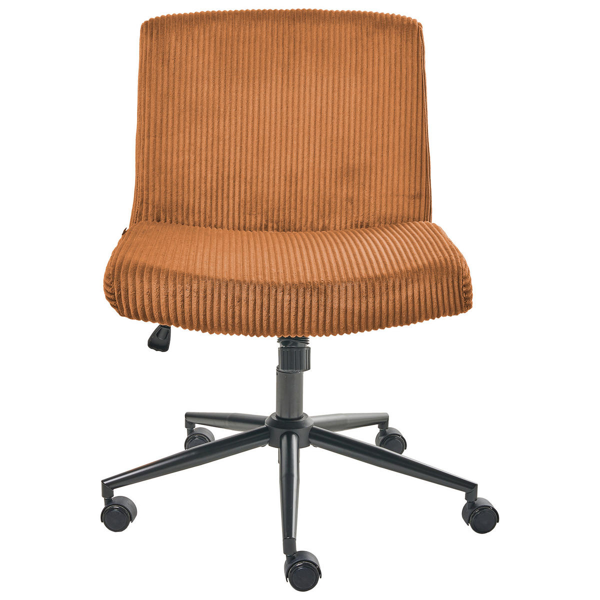 SCHREIBTISCHSTUHL Cord Goldbraun Geddes - Goldfarben, Textil (59/85/71cm) - Beliani