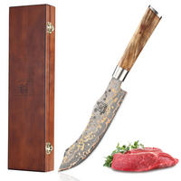 BLOCKMESSER 19 cm - Ahornfarben, Holz/Metall (33cm) - Zayiko