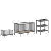 BABYZIMMER Set Kara-lynn 6 Komplettset Massivholz Buche Anthrazit - Grau, Holz (223/95/76cm) - 58aufmkessel