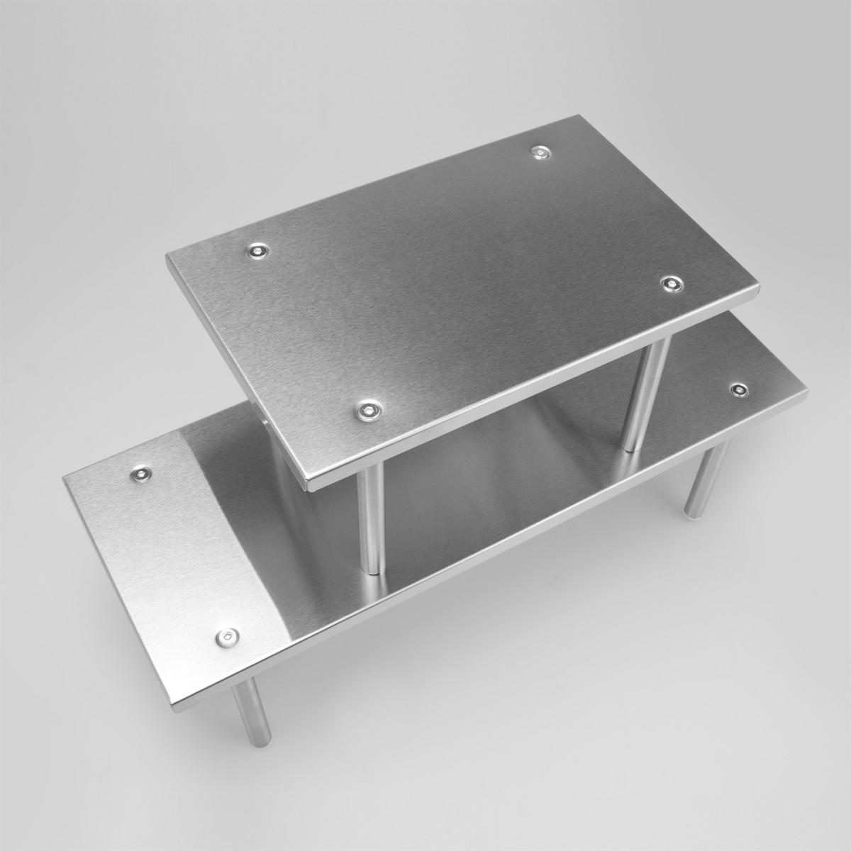 KÜCHENREGAL, silber, Edelstahl - Edelstahlfarben, Metall (50/19/30cm) - bremermann