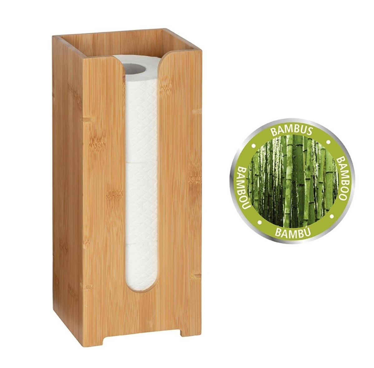 ERSATZROLLENHALTER für Toilettenpapier Bambusa 14/15/35,5 cm - Braun, Naturmaterialen (15/35.5/14cm) - Wenko