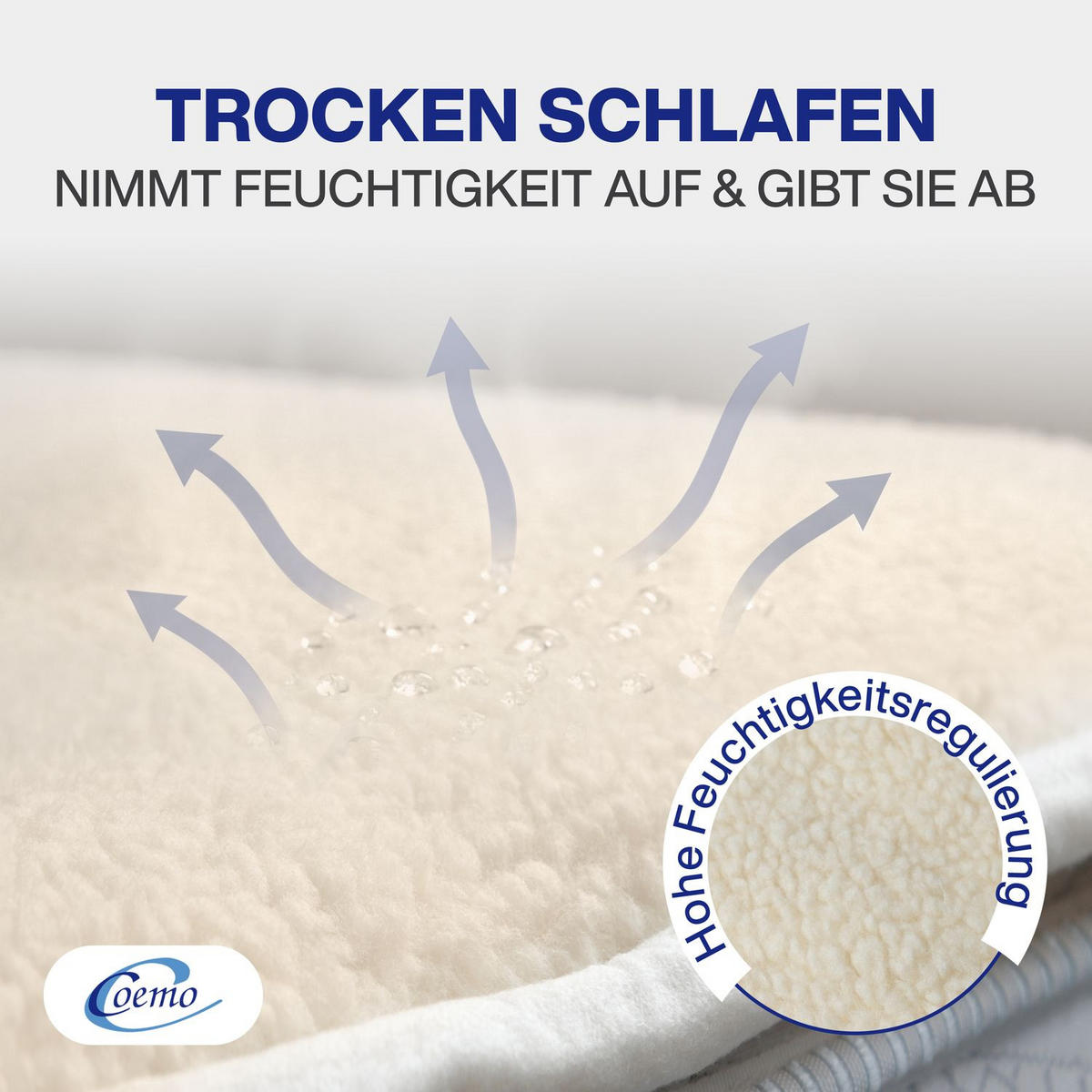 MATRATZENAUFLAGE aus reiner Lammwolle 90/200/2 cm - Beige, Naturmaterialien (90/200cm) - Coemo