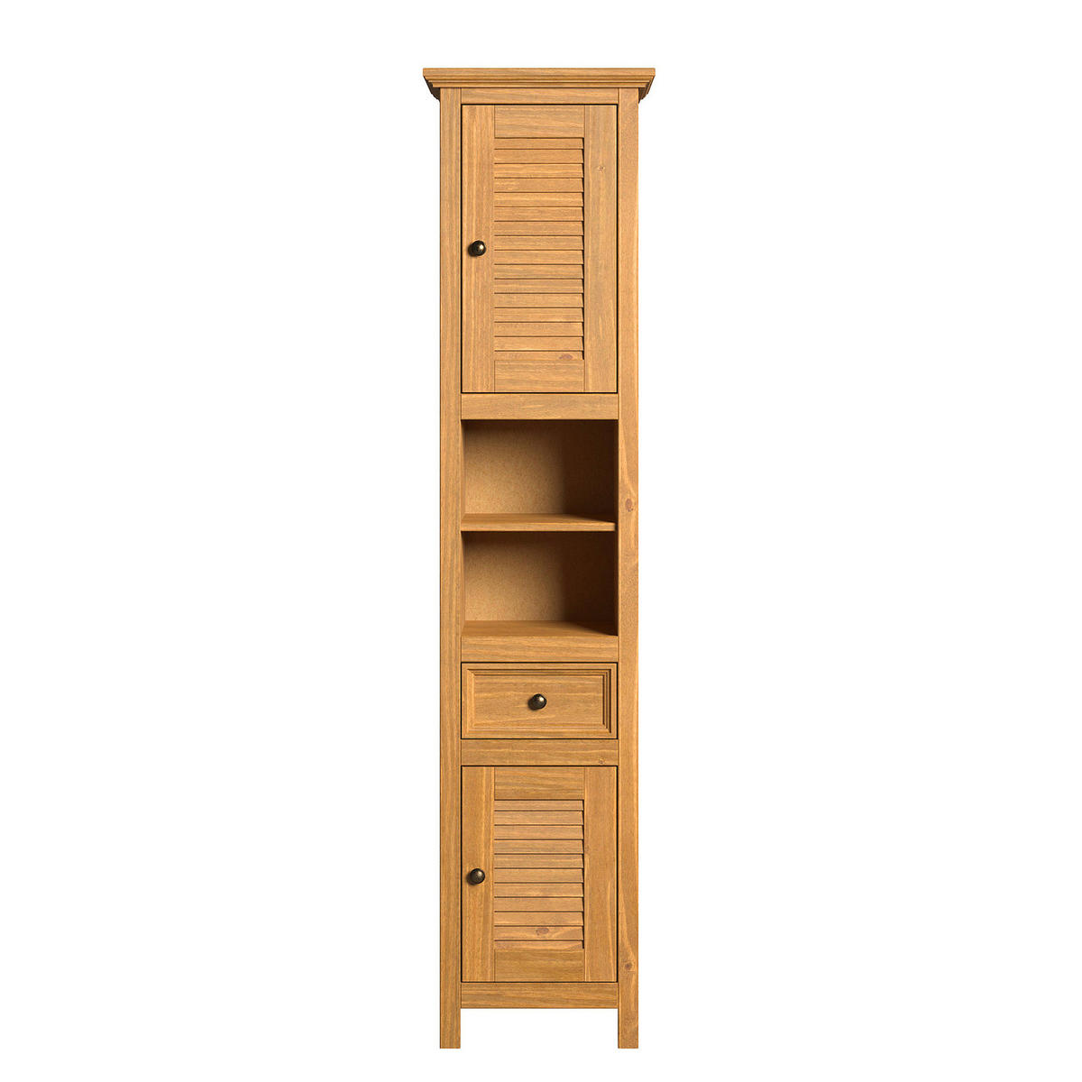 MASSIVER HOCHSCHRANK - Kiefer - Kieferfarben, Holz (45/190/35cm) - home24