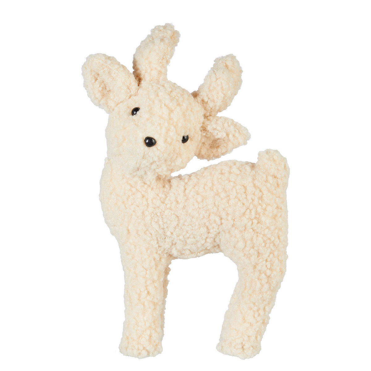 DEKOFIGUR Little Deer aus Plüsch 30cm - Beige, Kunststoff (11/32/18cm) - Butlers