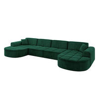 WOHNLANDSCHAFT TARO-U2 - 388x171x79,5 cm Grün - Grün, Holzwerkstoff/Textil (388/79.5/171cm) - ALTDECOR