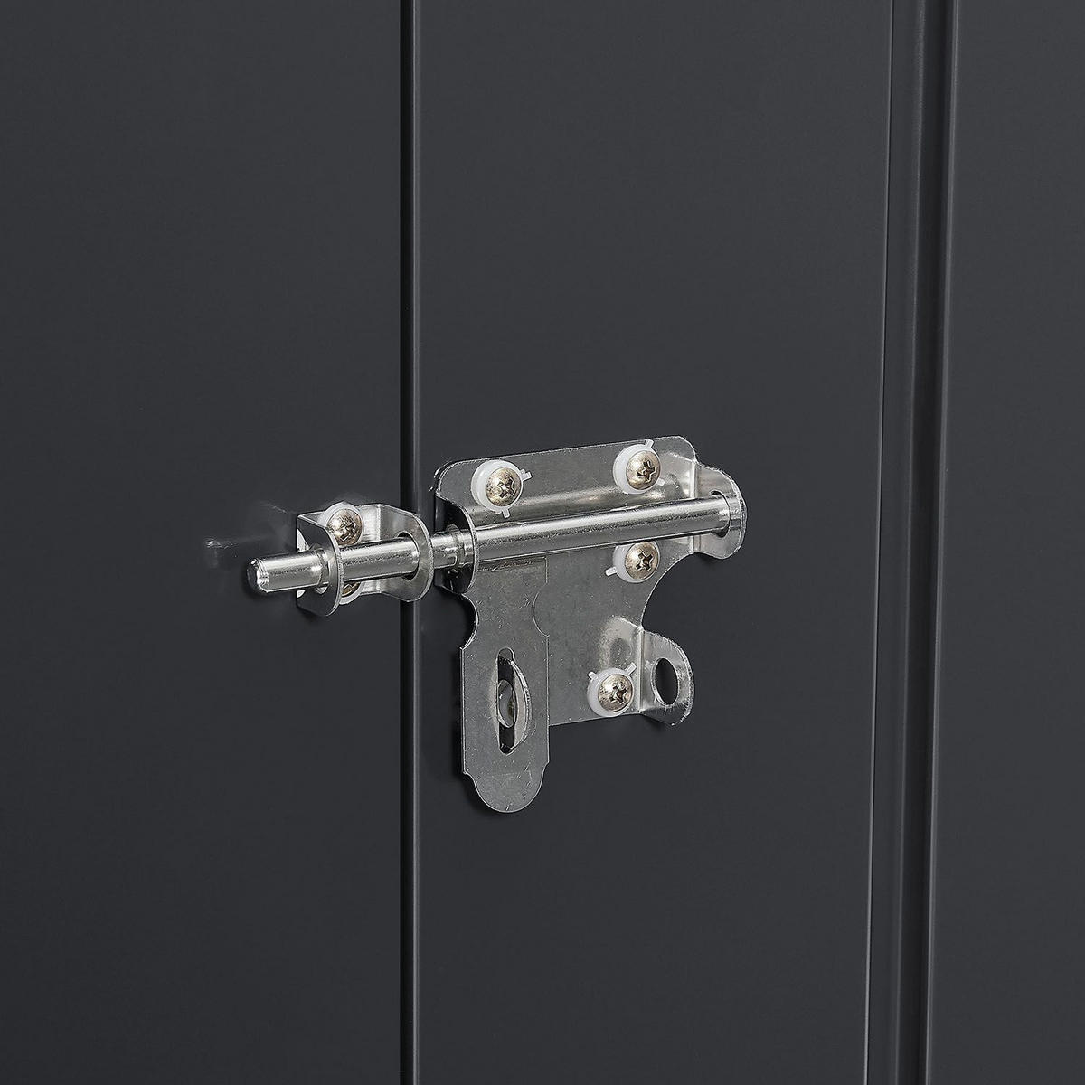 MÜLLTONNENBOX Namur Grau - Anthrazit, Metall (200/128/105cm) - Juskys