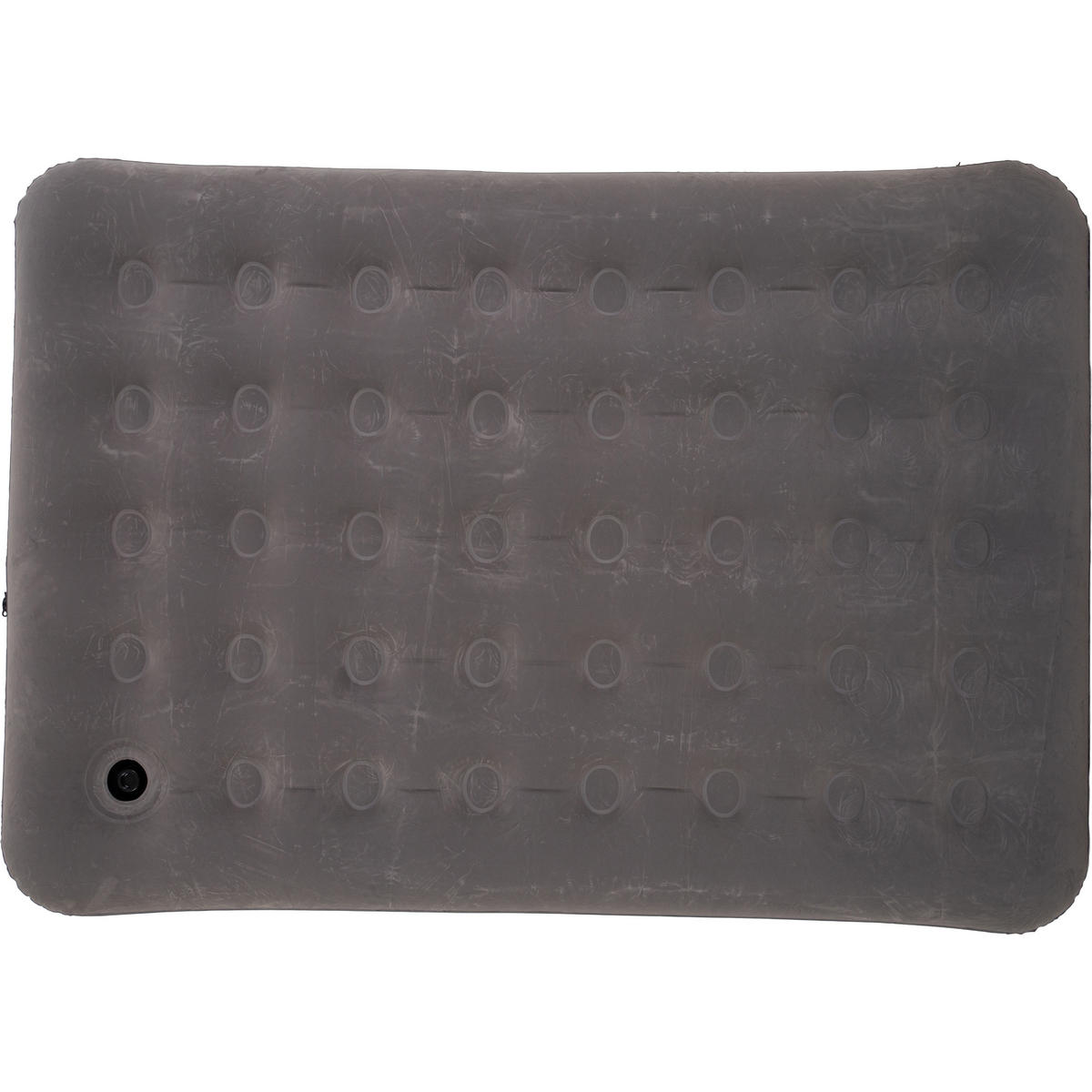 LUFTBETT Luftmatratze Camping CloudCoil grau mit Fußpumpe 191x137x22cm - Grau, Kunststoff (137/191cm) - Avenli