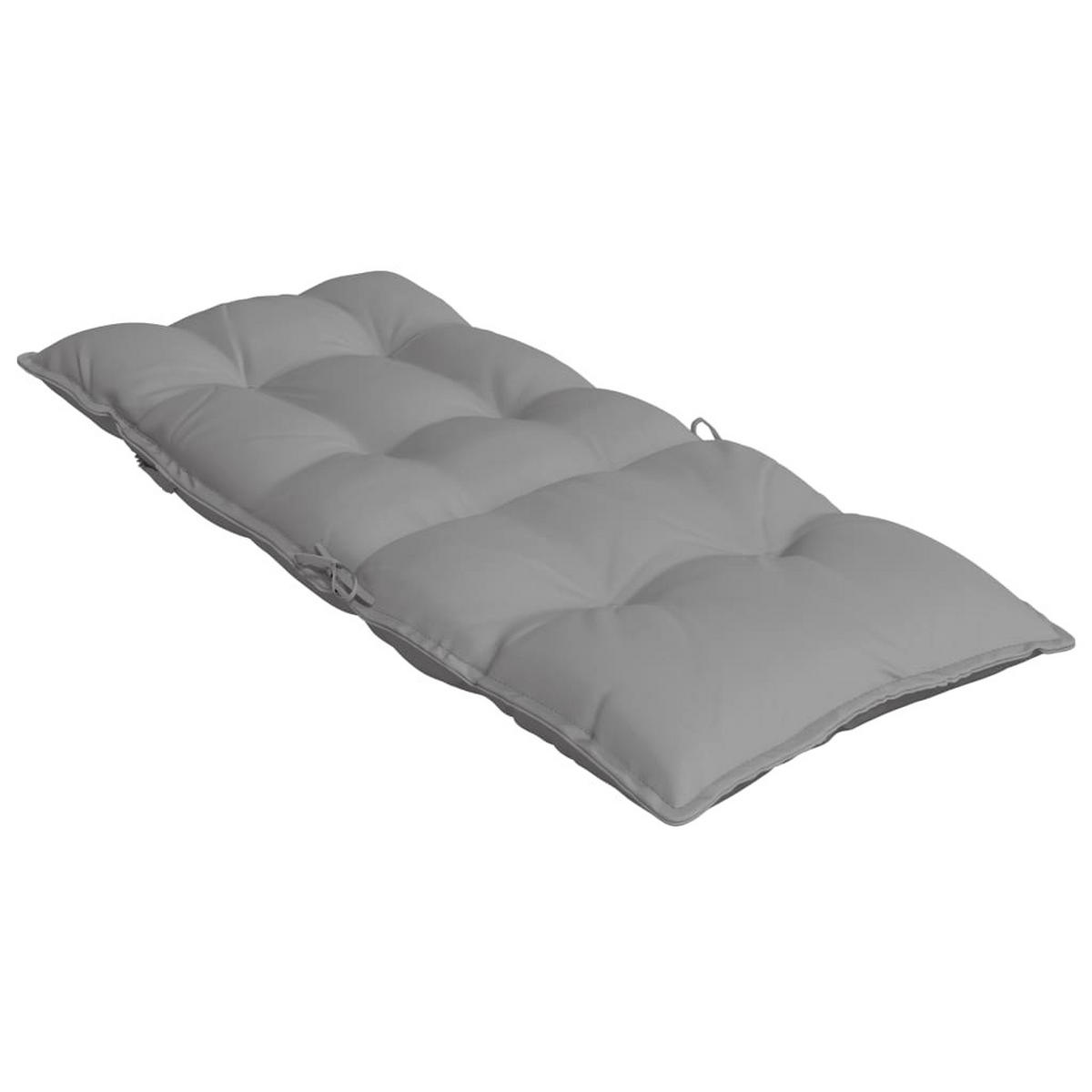 HOCHLEHNER-AUFLAGEN 6Er Set Grau Oxford-Gewebe - Grau, Textil (50/7/120cm) - vidaXL