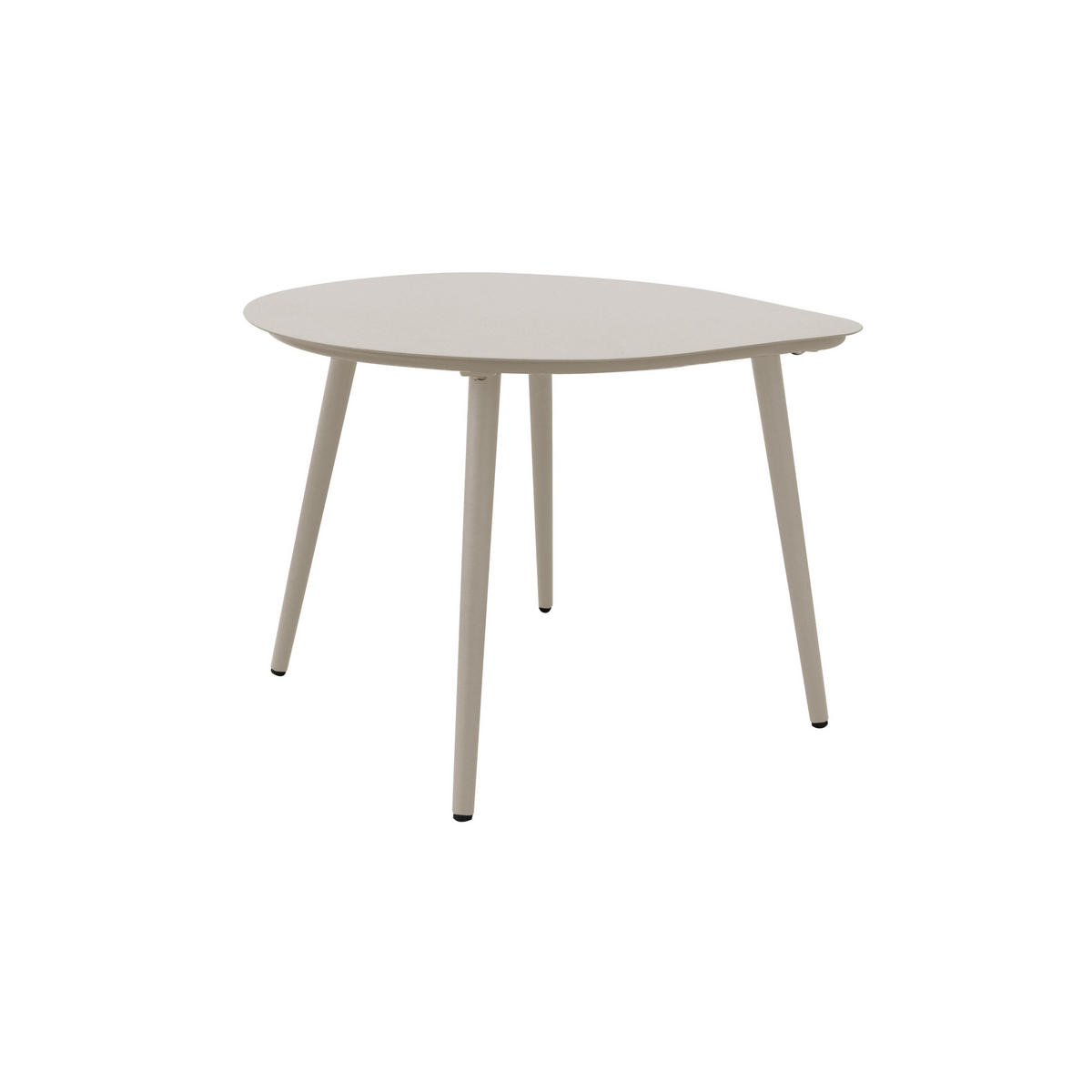 COUCHTISCH 2-tlg., Elfenbein und Taupe - Taupe, Metall (58/50/34cm) - Oviala