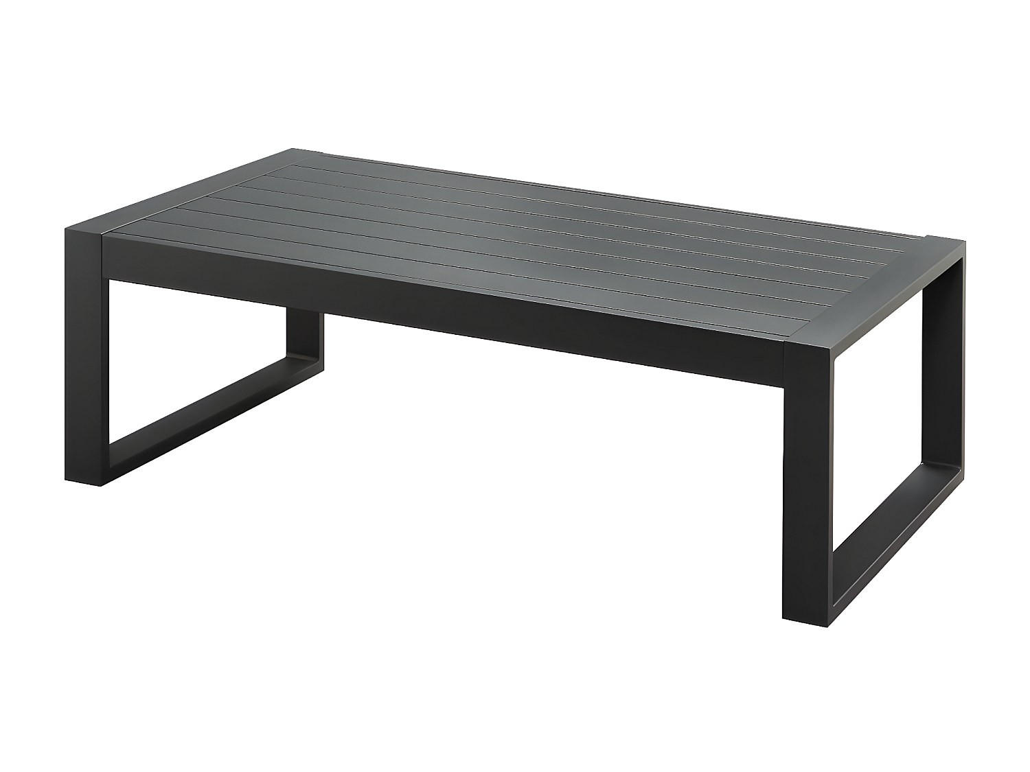 GARTENBEISTELLTISCH - 110 cmcm x 61.2 cmcm - Metall - Anthrazitgrau - MOLOKAI - Anthrazit, Metall (61.2/110/35.5cm) - Vente-Unique