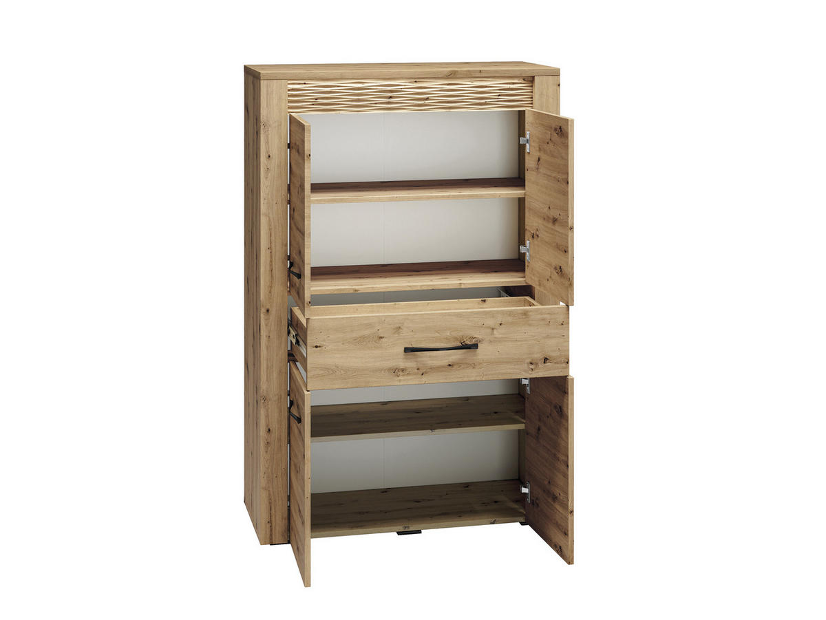 HIGHBOARD Artis Artisan Eiche 92 / 40 / 140cm - Eiche Artisan/Braun, Holz/Holzwerkstoff (92/140/40cm) - Feldmann-Wohnen